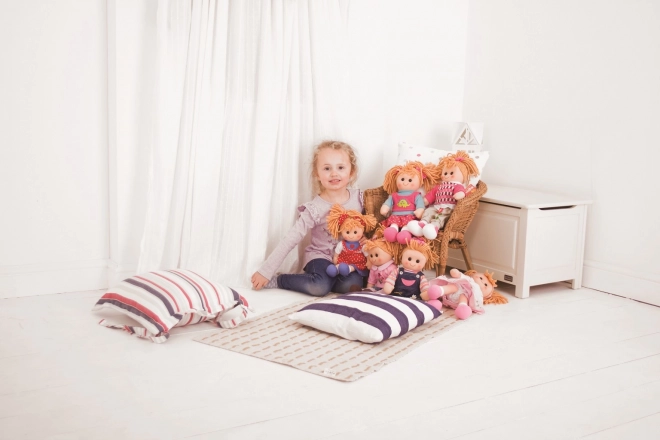 Pyjama roz pentru păpușă Bigjigs Toys 28 cm