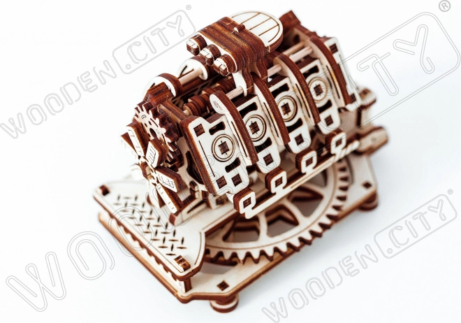 Puzzle 3D motor V8 WOODEN CITY