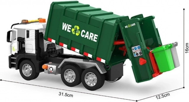 Camion de salubritate interactiv „Purifier” 1:10 - Jucărie educativă pentru sortare deșeuri