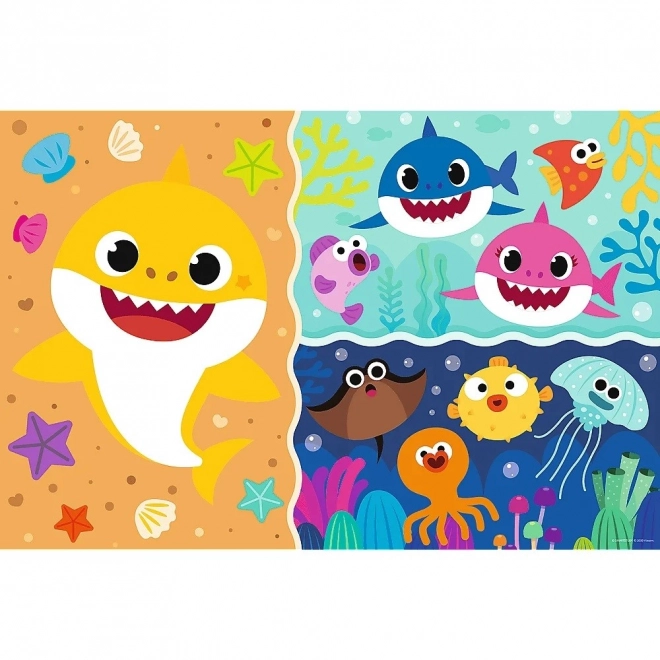 Puzzle reversibile Baby Shark SUPER GIANT 15 piese