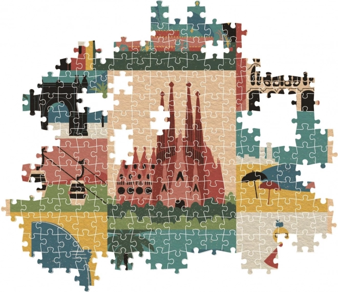 Puzzle 1000 piese Style in the City Barcelona – cutie compactă
