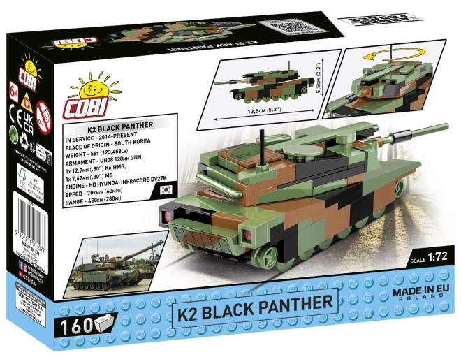 Model Black Panther de K2 din cărămizi COBI