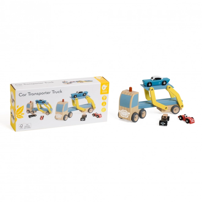 Transportator auto din lemn cu 4 vehicule - Classic World