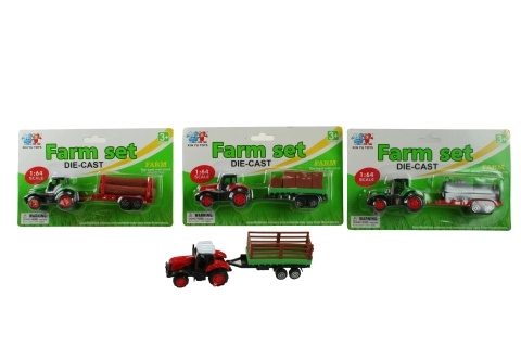 Tractor cu remorcă metalică