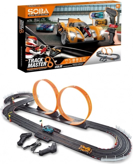 Pistă auto cu looping și USB