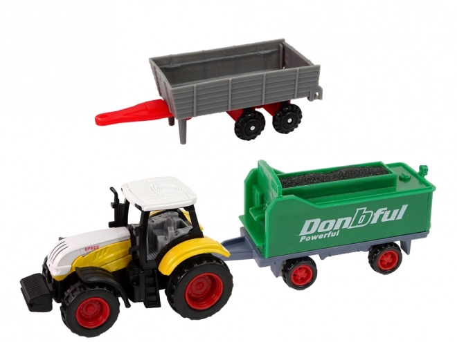 Set vehicule agricole tractoare din metal 12 piese