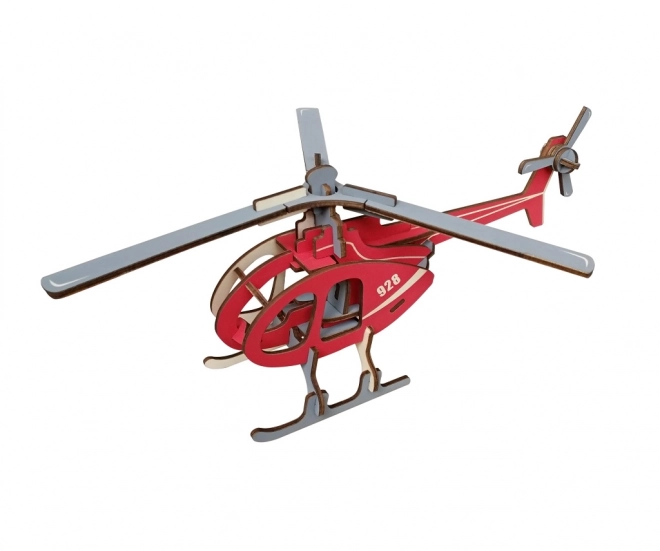 Puzzle 3D lemn elicopter