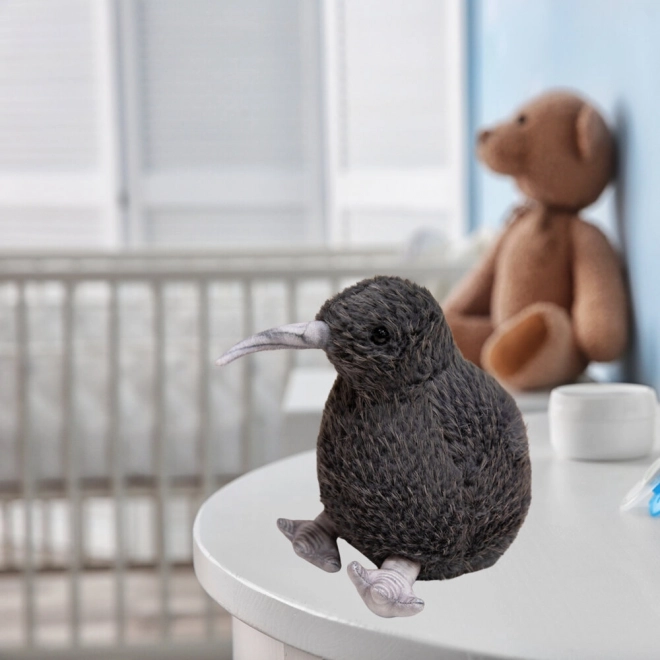 Pasăre Kiwi de pluș - negru 17 cm