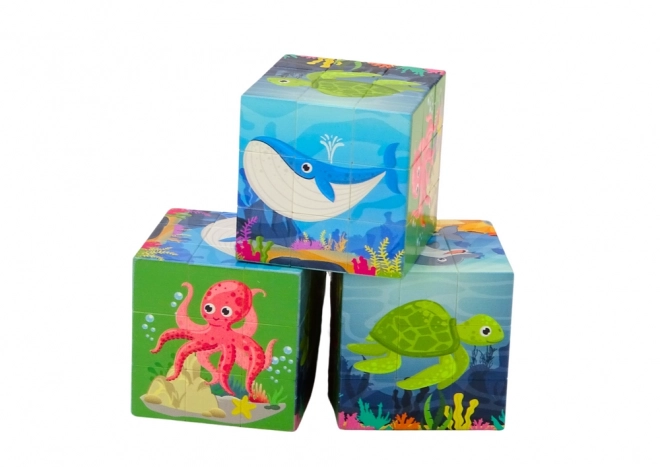 Cub magic educativ animalele marine puzzle joc logic