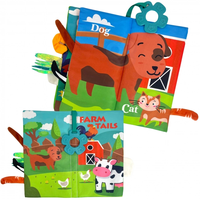 Carte senzorială pentru bebeluși cu cozi de animale