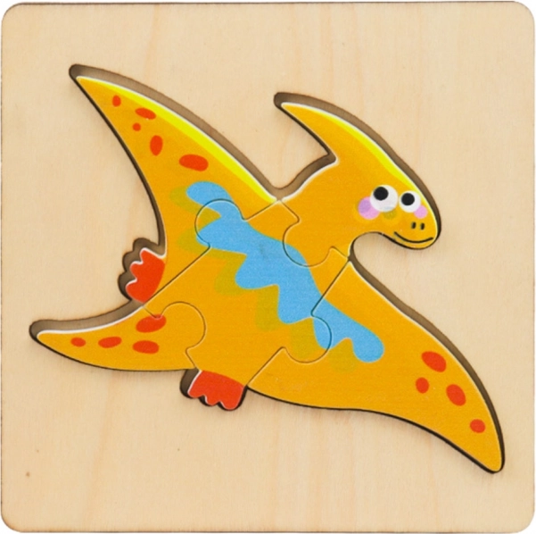Puzzle din lemn Dinosauri 11 x 11 cm