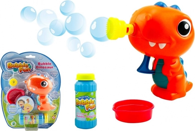 Pistolă cu Baloane Bubble Fun Dinozaur Portocalie