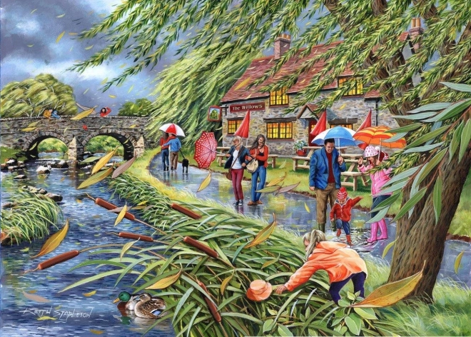 Puzzle Vânt printre Salcii 1000 Piese