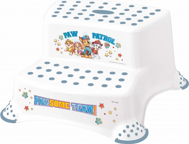 Scăunel cu două trepte pentru WC/chiuvetă Paw Patrol alb