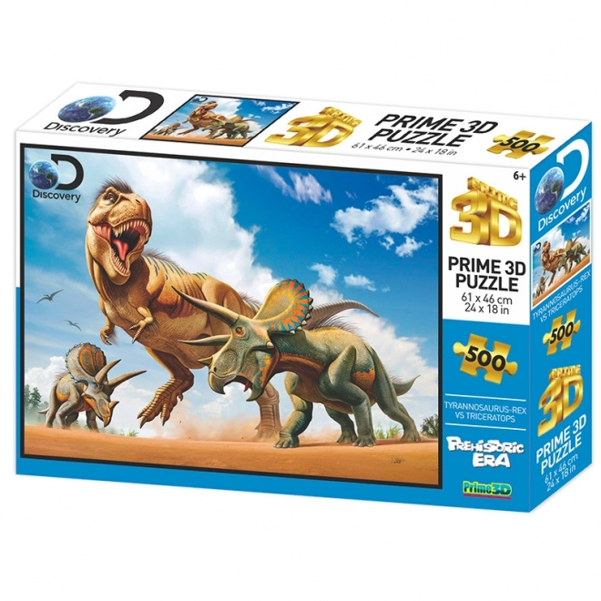 Puzzle 3D T-Rex vs. Triceratops