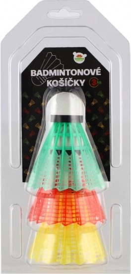 Fluturași/volane colorate de badminton 3 buc
