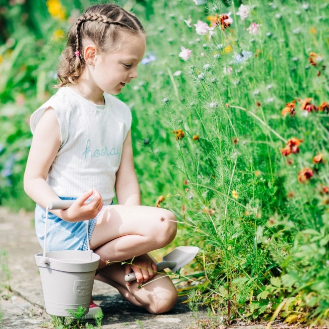 Găleată plajă siliconată Bigjigs Toys gri închis