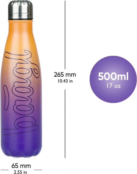 Sticlă termo galben-violet 500 ml