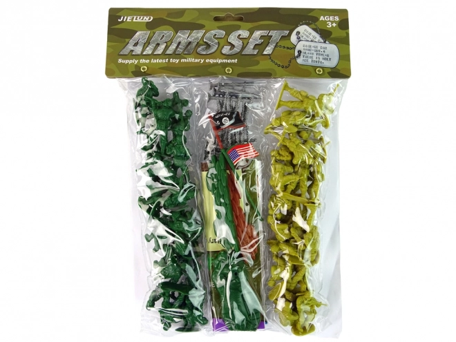 set militar soldați copii 51 piese verde