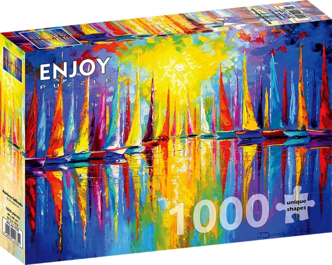 Puzzle cu Velier Curcubeu 1000 piese