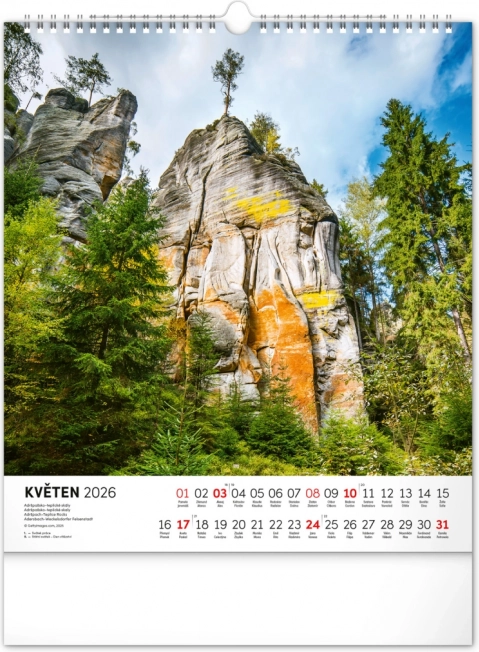 Calendar de perete Republica Cehă 2026