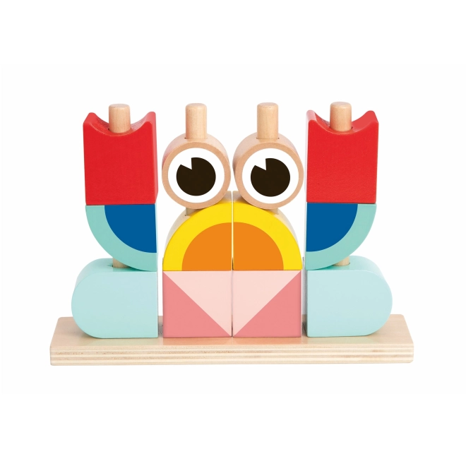 Klocki din lemn 3D Crabul de la Classic World