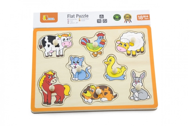 Puzzle din lemn Ferma de animale Viga
