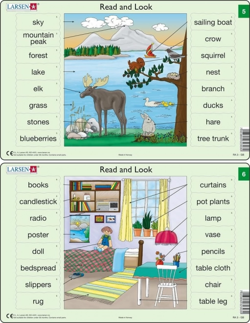 Puzzle Engleza - Cuvinte cu 16 piese