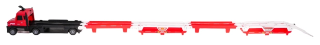 Camion interactiv cu lansator 2 în 1 și accesorii – Roșu