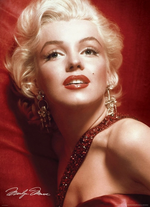 Puzzle Marilyn Monroe Portret roșu 1000 de piese