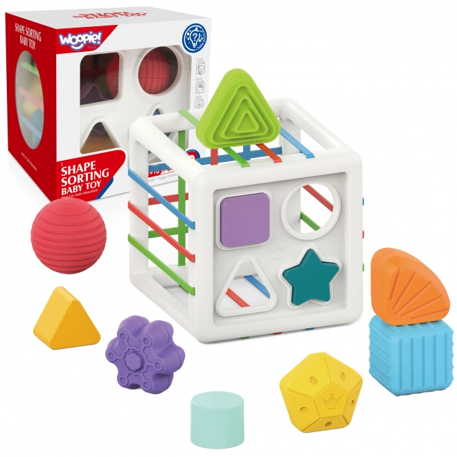 Cub senzorial WOOPIE pentru copii cu forme colorate