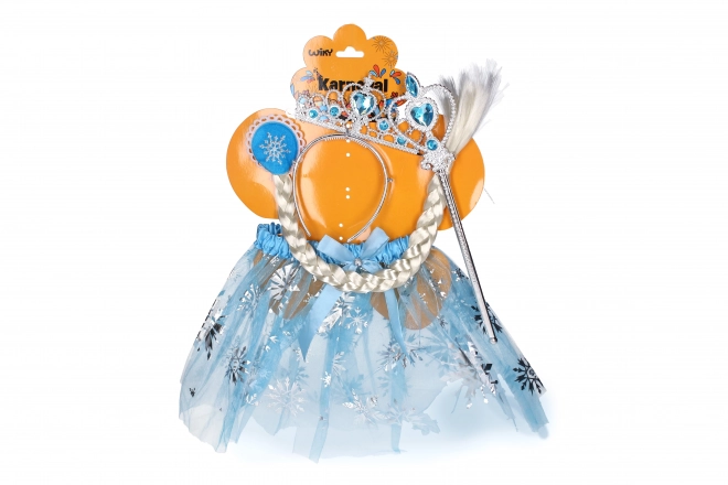 Set de carnaval Prințesă albastru deschis