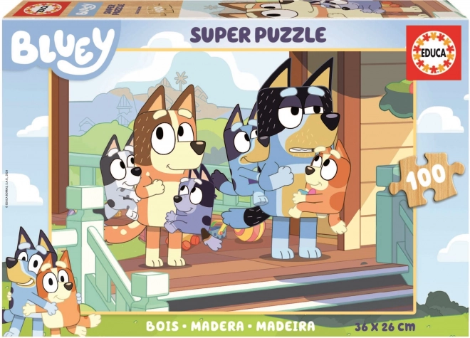 Educa puzzle din lemn Bluey 100 piese