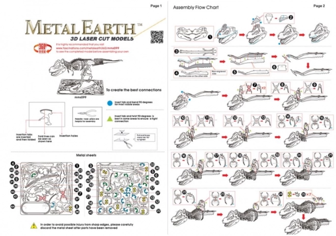 Puzzle 3D Metal Earth Tyrannosaurus Rex
