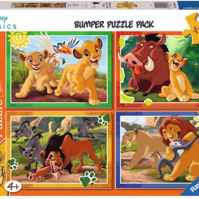 RAVENSBURGER puzzle Disney: Regele Leu 4×42 piese