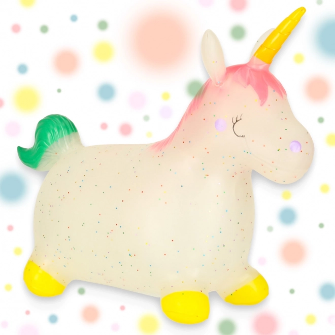Jucărie săltăreață pentru copii cu pompă - Unicorn din cauciuc