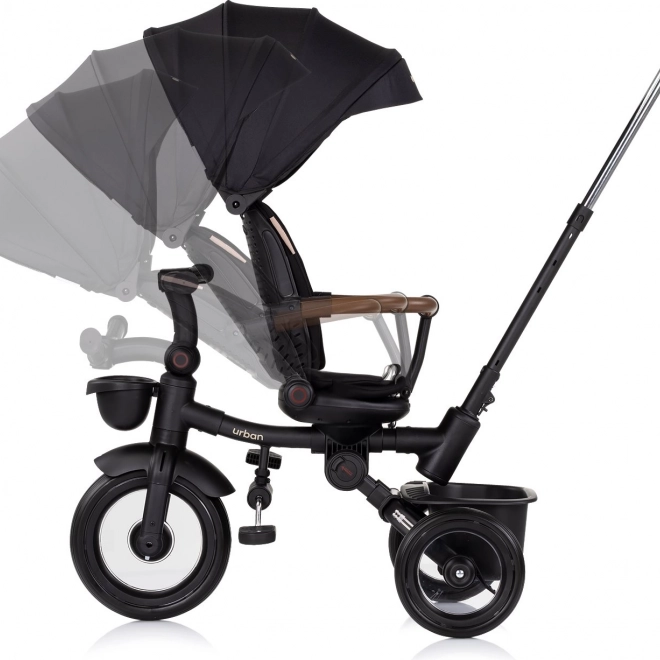 Tricicleta cu acoperiș Urban 2 în 1 Mure negre