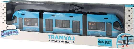 Tramvai modernă Ostrava albastră 47 cm