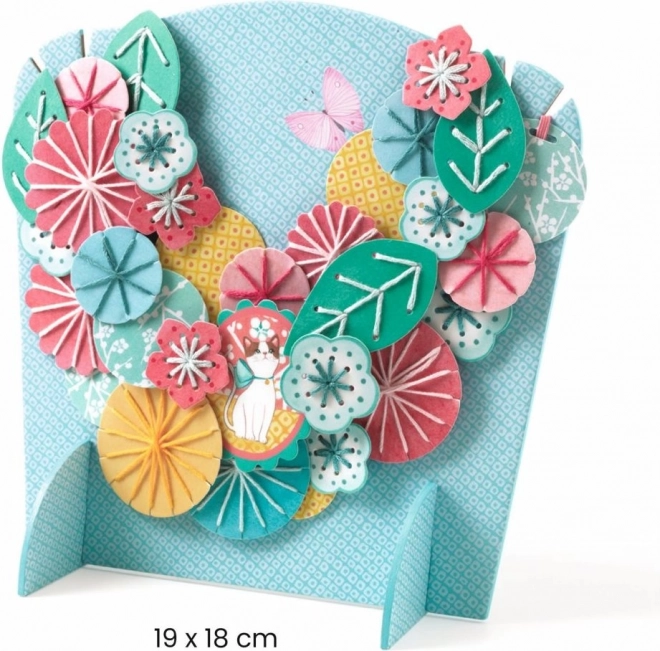 Djeco set creativ coliere florale brodate