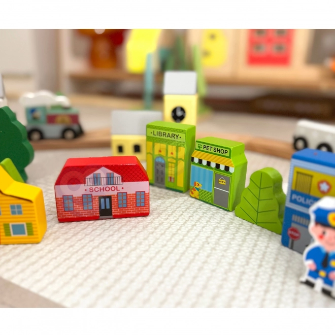 Set de construcții și figurine oraș Tooky Toy