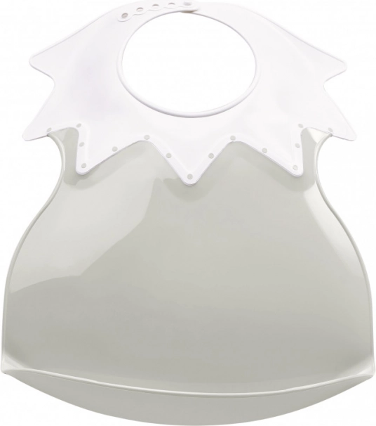 Baveta din plastic cu guler, Grey Charm