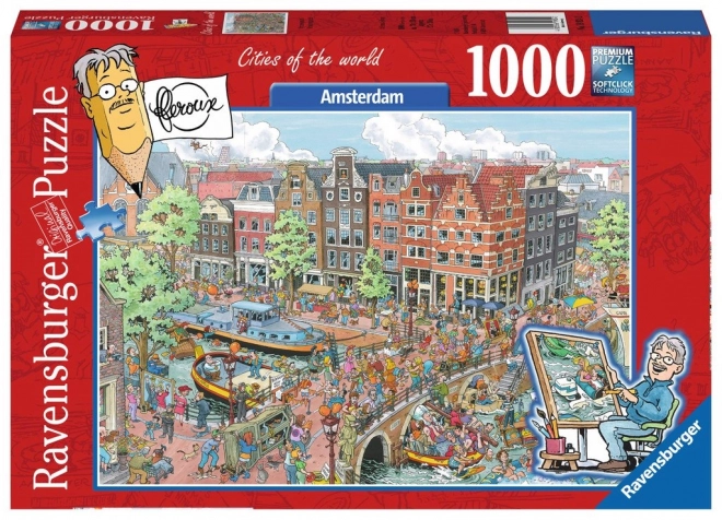 Puzzle Ravensburger Orașe ale lumii: Amsterdam 1000 piese