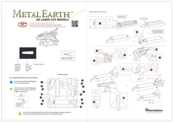 Puzzle 3D navetă spațială Atlantis Metal Earth