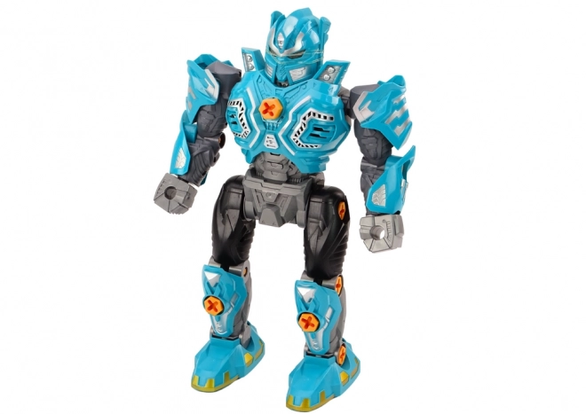 Robot de asamblat cu sunete și lumini turcoaz