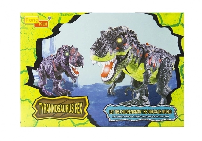 dinozaur electric tiranozaur rex care merge maro