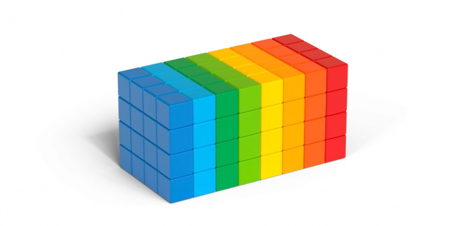 Magcube colorate - Set de 128 cuburi magnetice