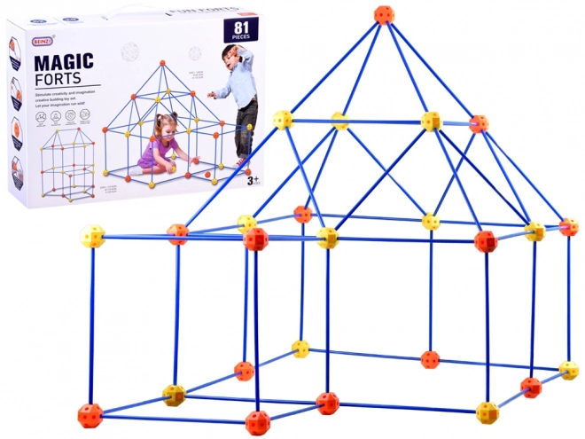 Set construcție paie mari 81 piese