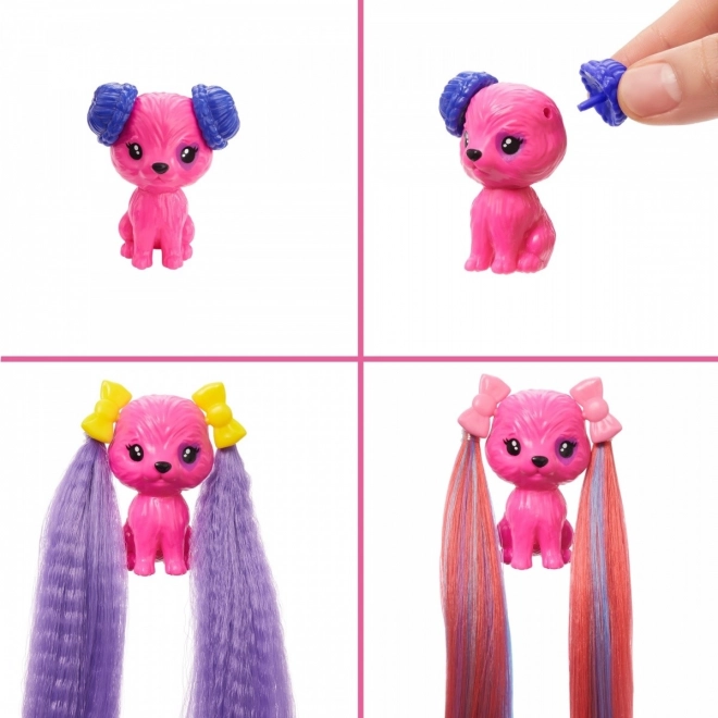 Barbie Color Reveal stilizare păr cu sclipici violet