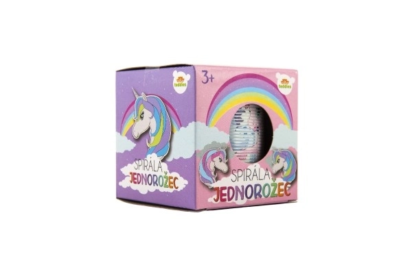 Spirală magică din plastic cu unicorn