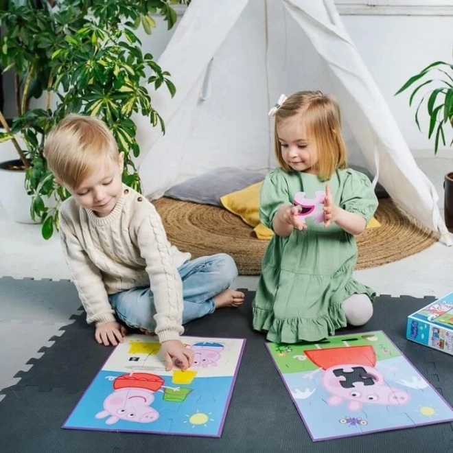 Puzzles duble față Peppa Pig: Bună ziua TREFL BABY MAXI